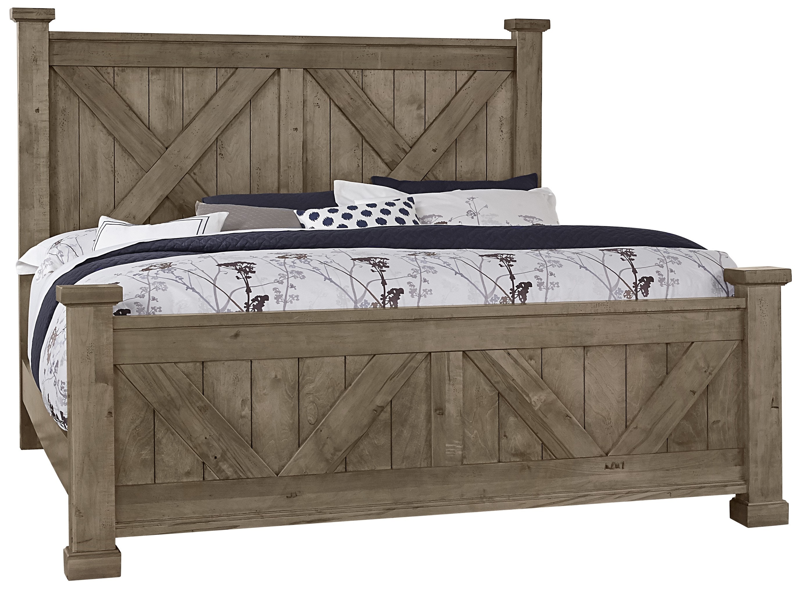 Rustic king store headboard and footboard