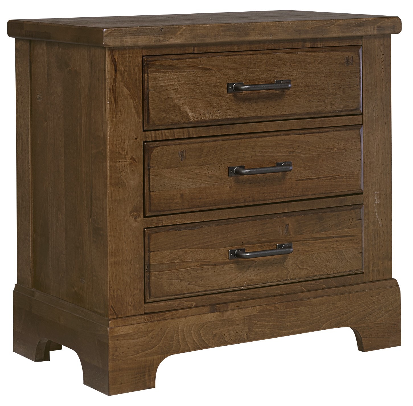 Artisan & Post By Vaughan-Bassett Cool Rustic Night Stand - 3 Drwr 174 ...