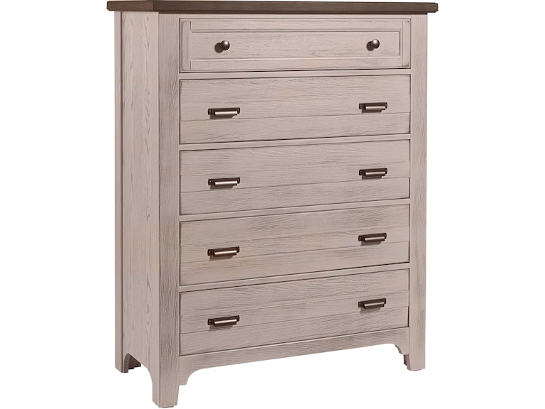 LMCo. Home by Vaughan-Bassett Bungalow Dover Grey 5 Drawer Chest 741-115 VB741-115