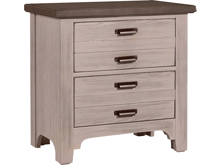 LMCo. Home by Vaughan-Bassett Bungalow Dover Grey 2 Drawer Night Stand 741-227 VB741-227
