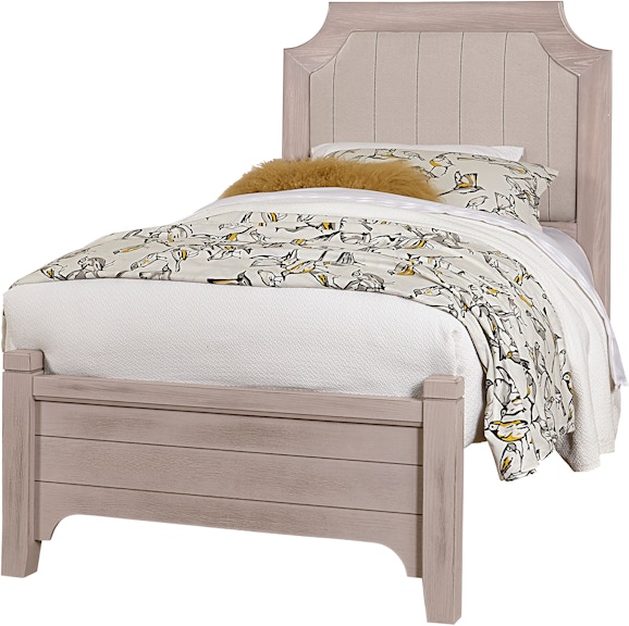 LMCo. Home by Vaughan-Bassett Bungalow Dover Grey Twin Upholstered Headboard 3/3 741-331 VB741-331