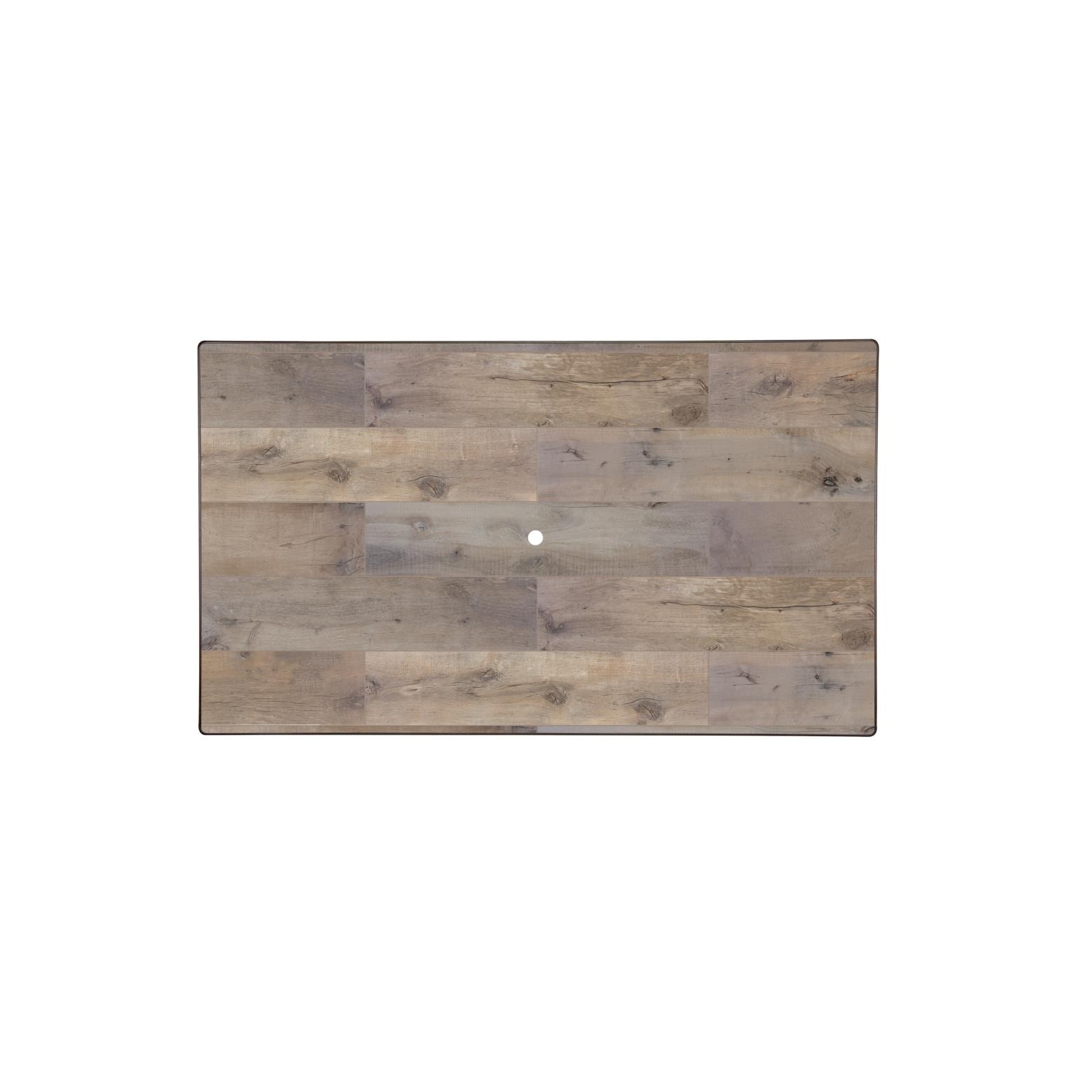  42 in. x 72 in. Dakota Table Top with Aluminum Rim and Umbrella Hole D-4272RTUD