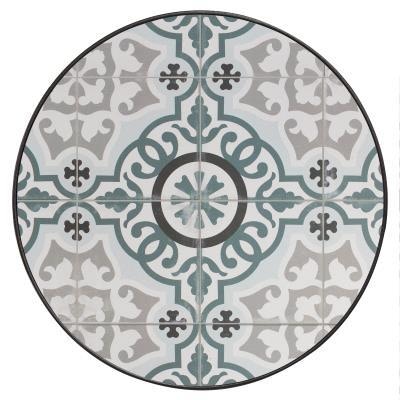  24 in. Round Valencia Table Top with Aluminum Rim V-24D