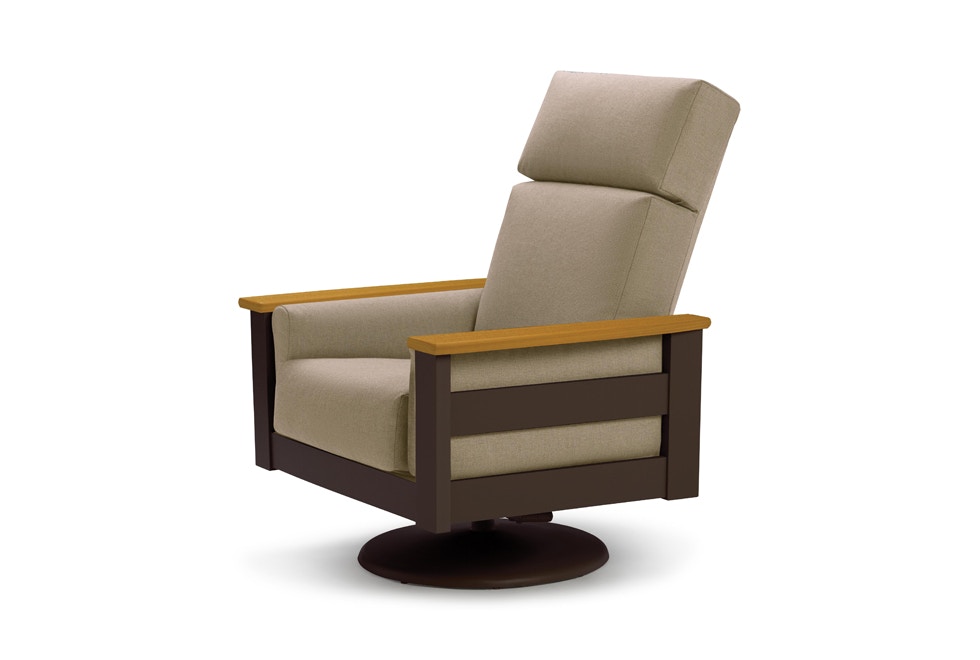  Leeward MGP Cushion Premier Swivel Rocker with Rustic Arms J0S0