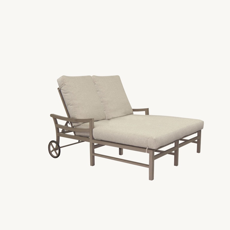 Castelle Outdoor Furniture Roma Adjustable Cushioned Double Chaise Lounge  9652R - Aminis