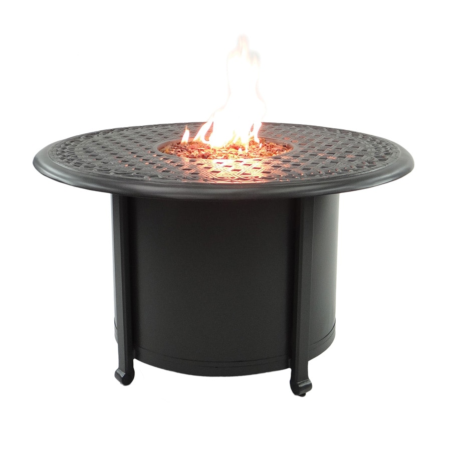  Vintage 38" Round Coffee Table With Firepit DCF38WL