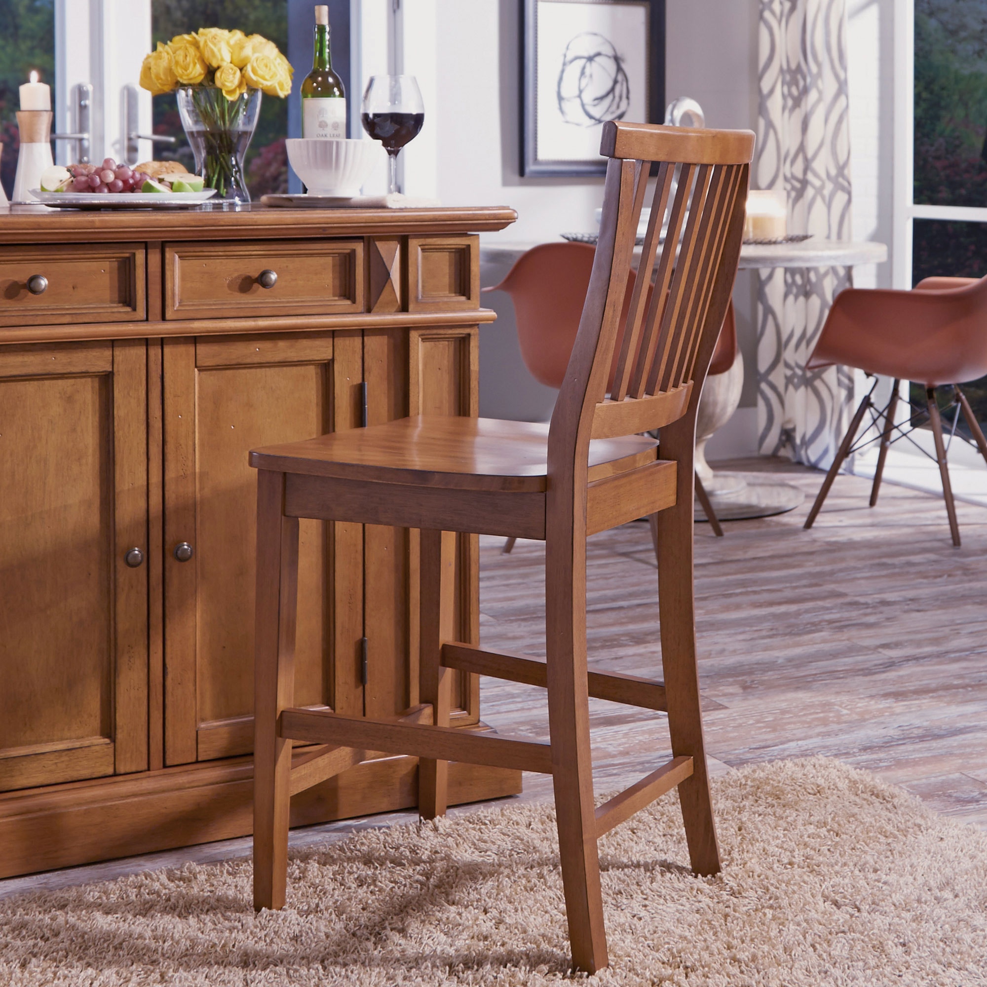 Shop our Americana Oak Counter Stool by homestyles 500489 Joe
