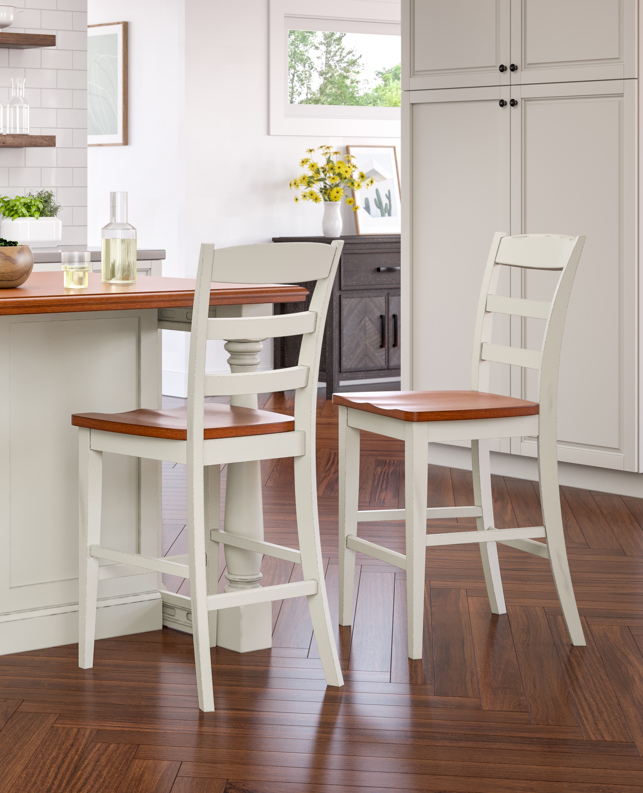 Shop our Monarch White/Oak Counter Stool by homestyles 502089 Joe Tahan's Furniture
