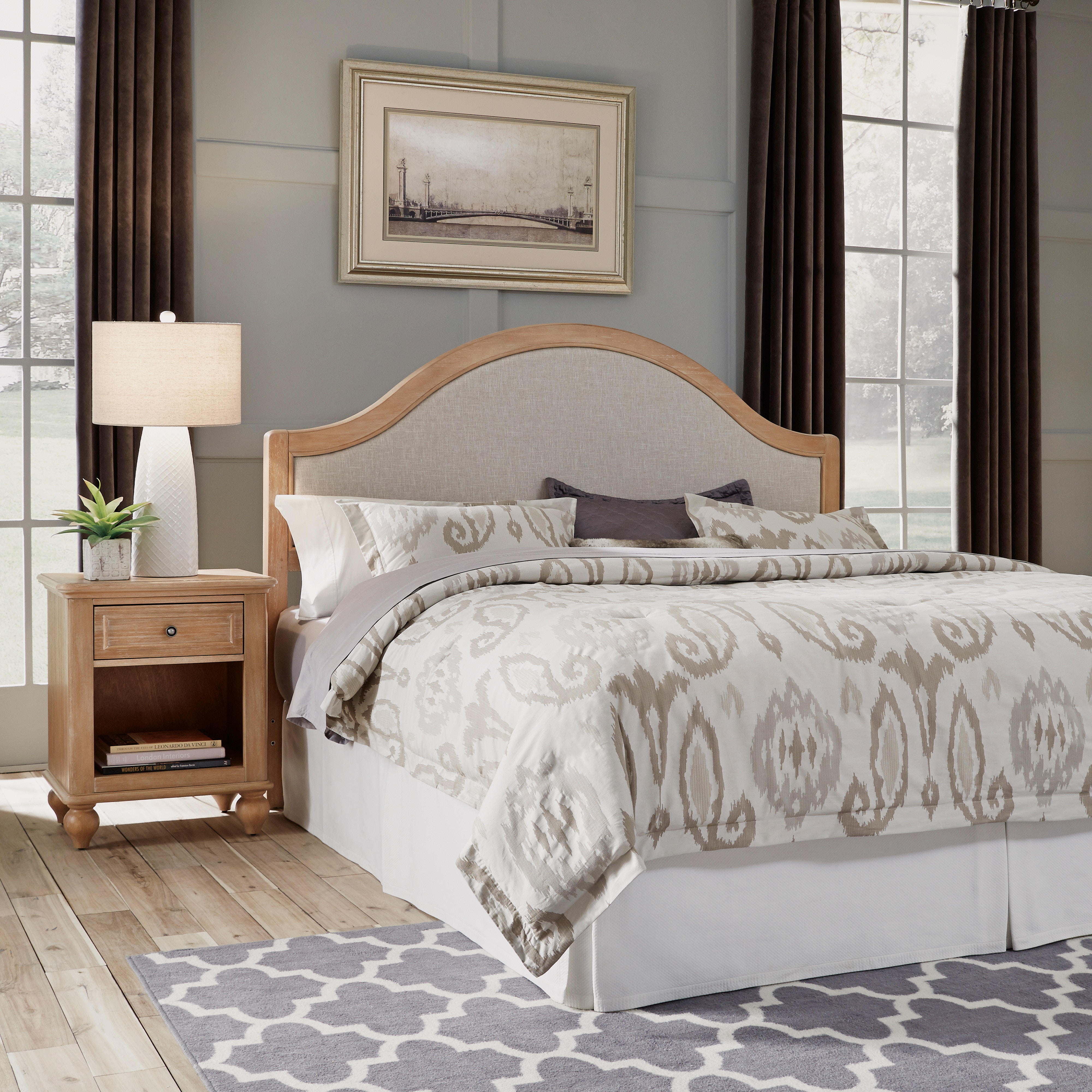 King headboard and nightstand shop set