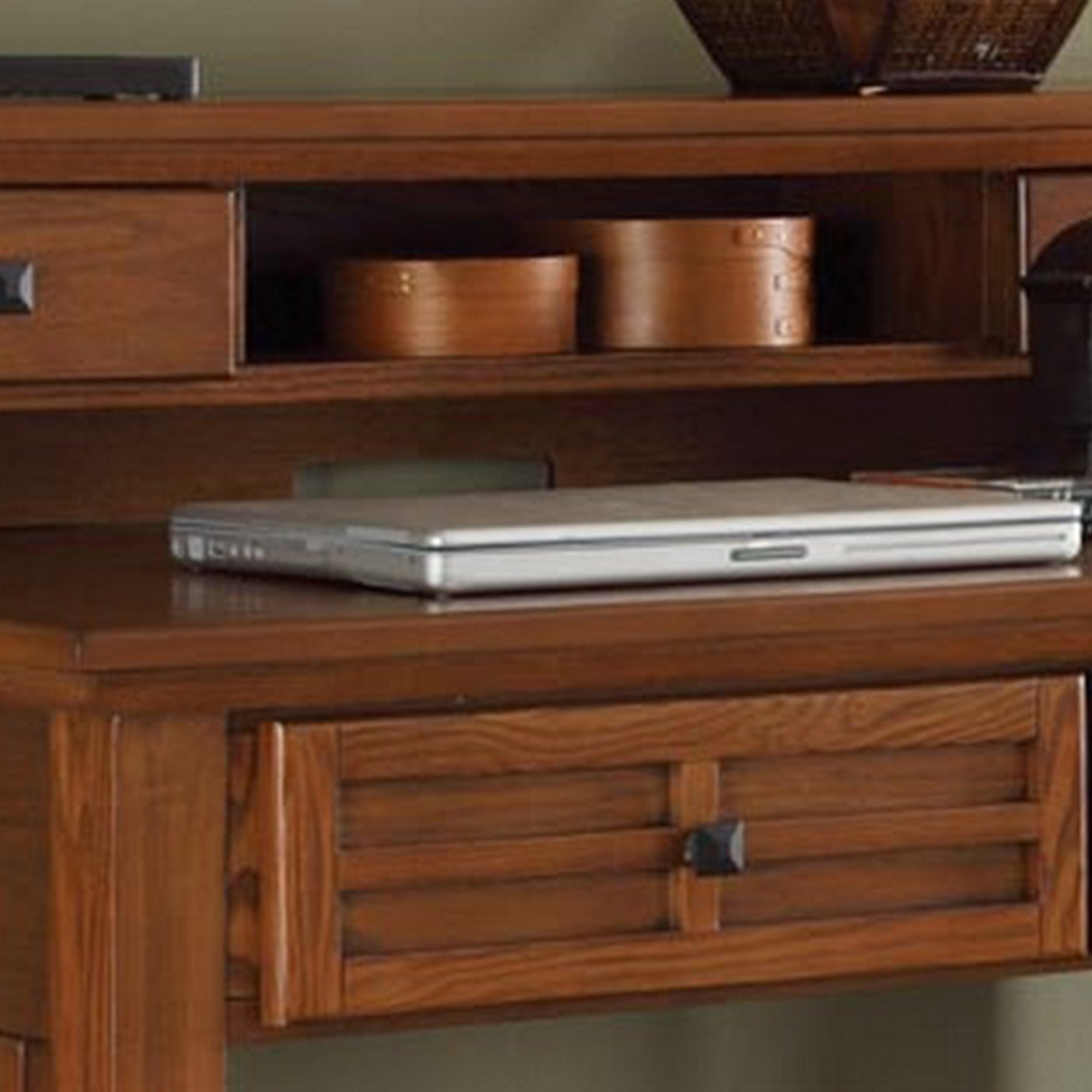 Shop our Lloyd Cottage Oak Desk with Storage Hutch by homestyles 5180