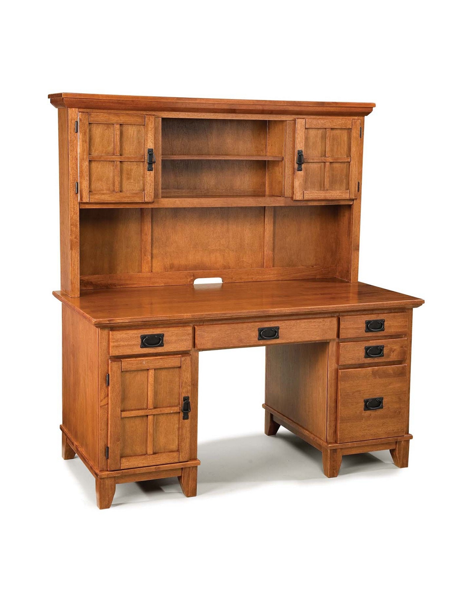 Oak desk deals with storage