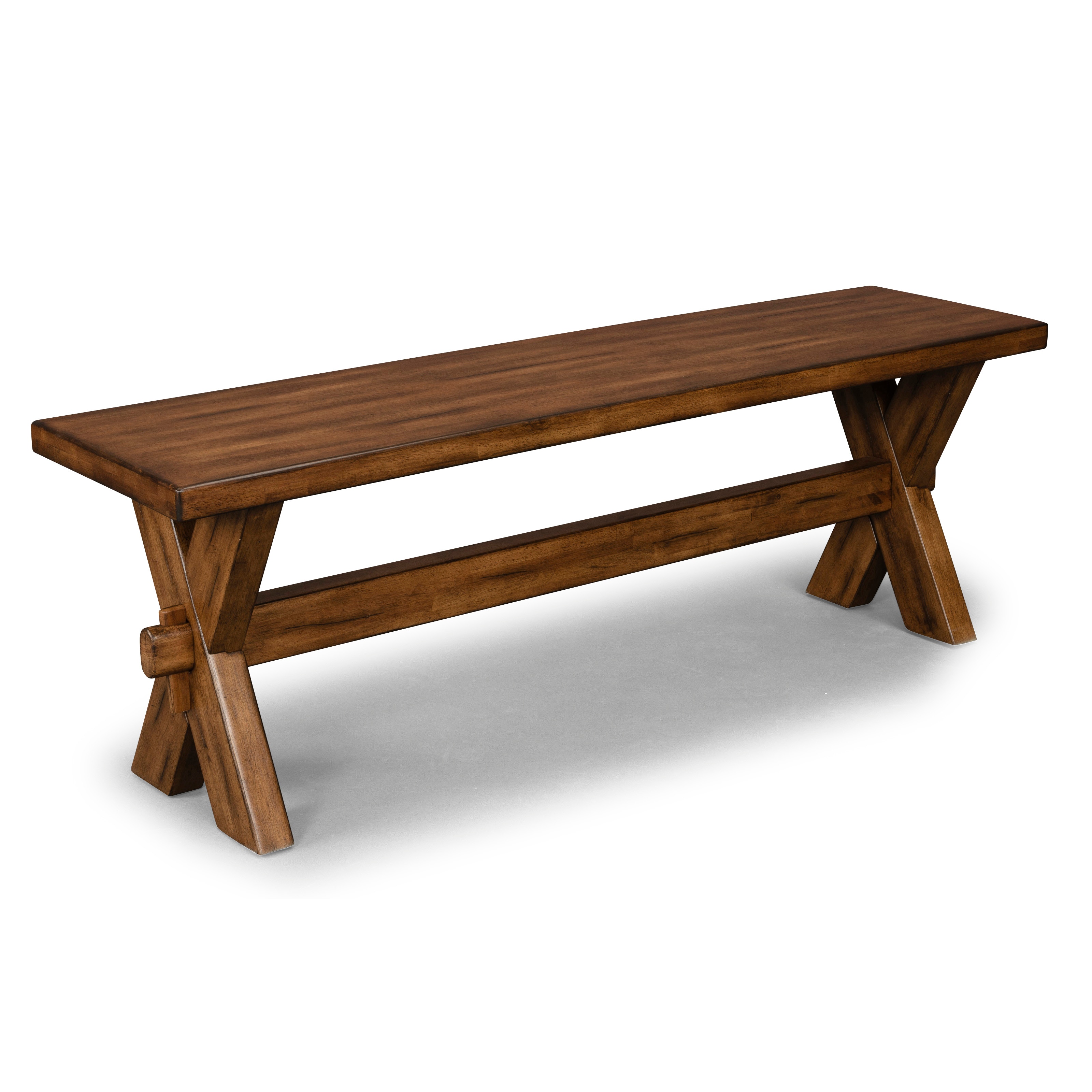 rustic brown bench