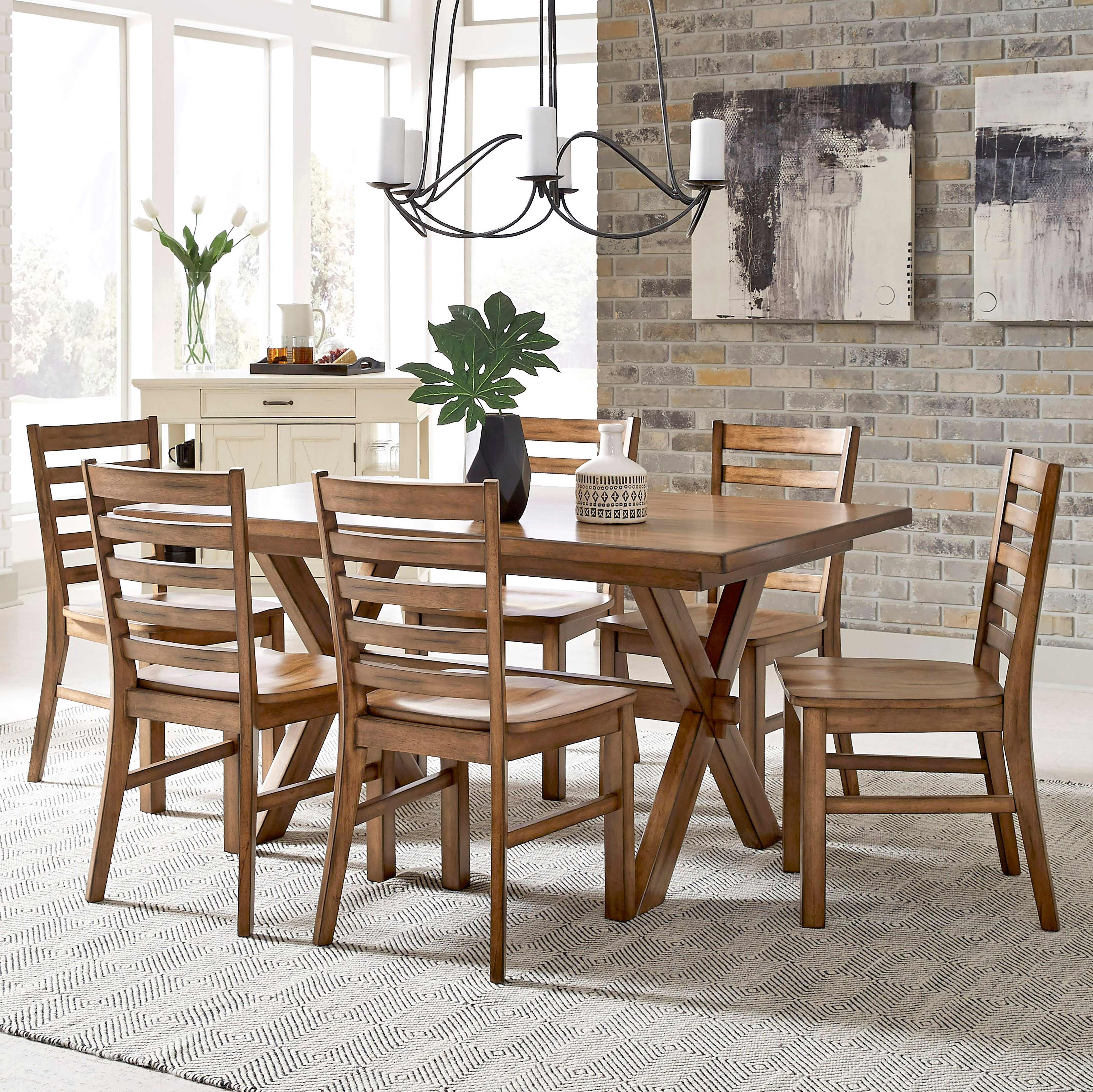 homestyles dining room sedona toffee dining table and 6 chairs 5420318