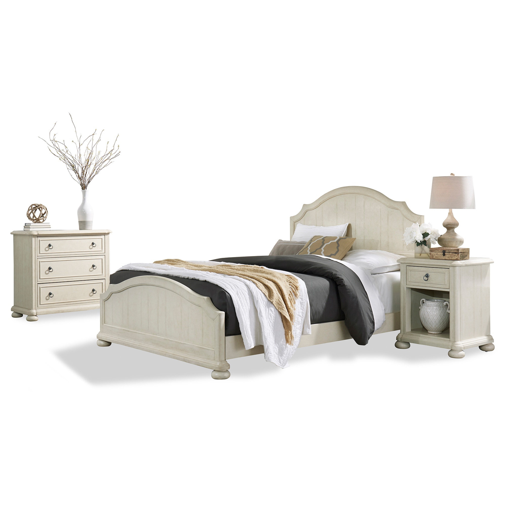 homestyles Bedroom Queen Bed, Nightstand and Chest Skaff Furniture