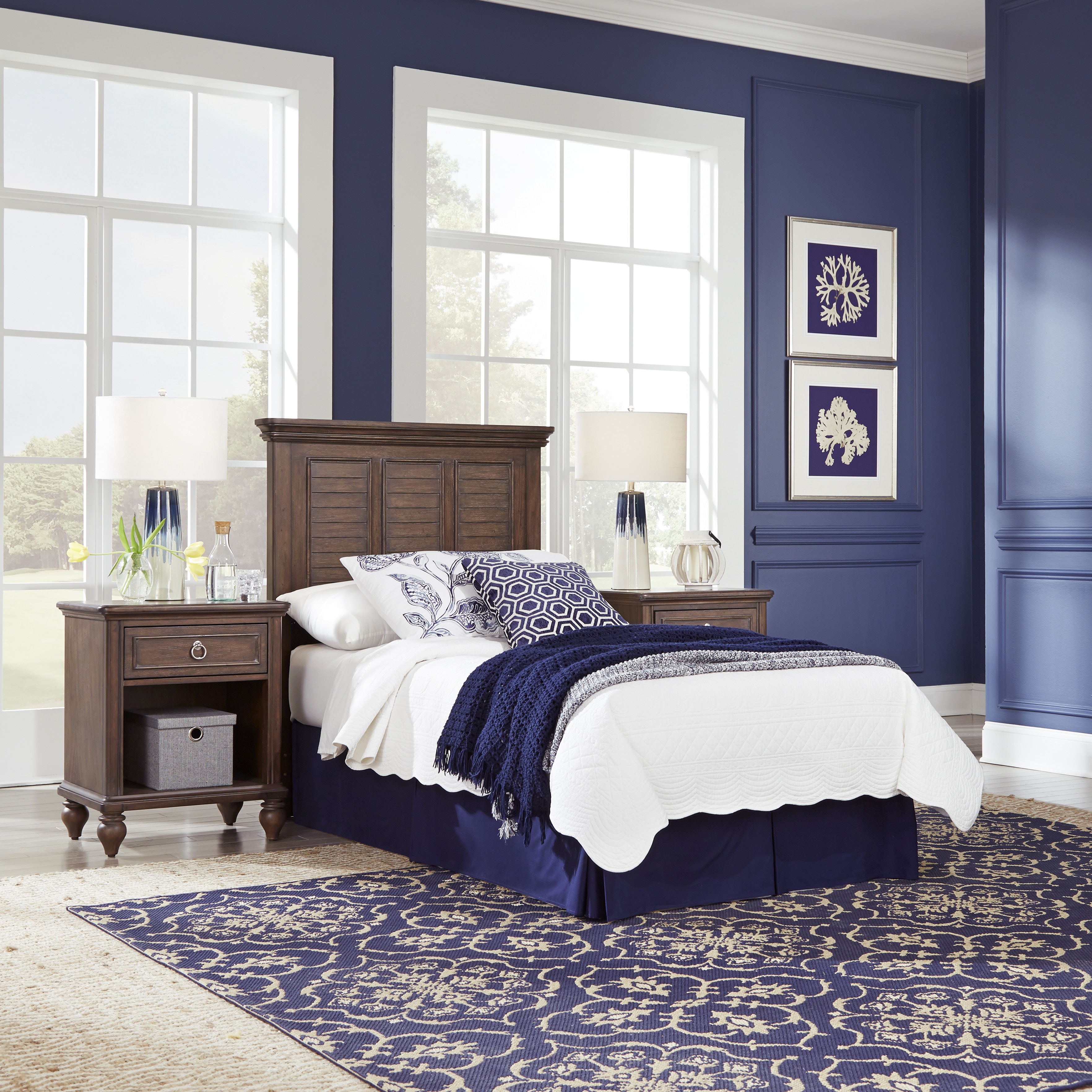 homestyles Southport 55034015 Twin Headboard and Two Nightstands