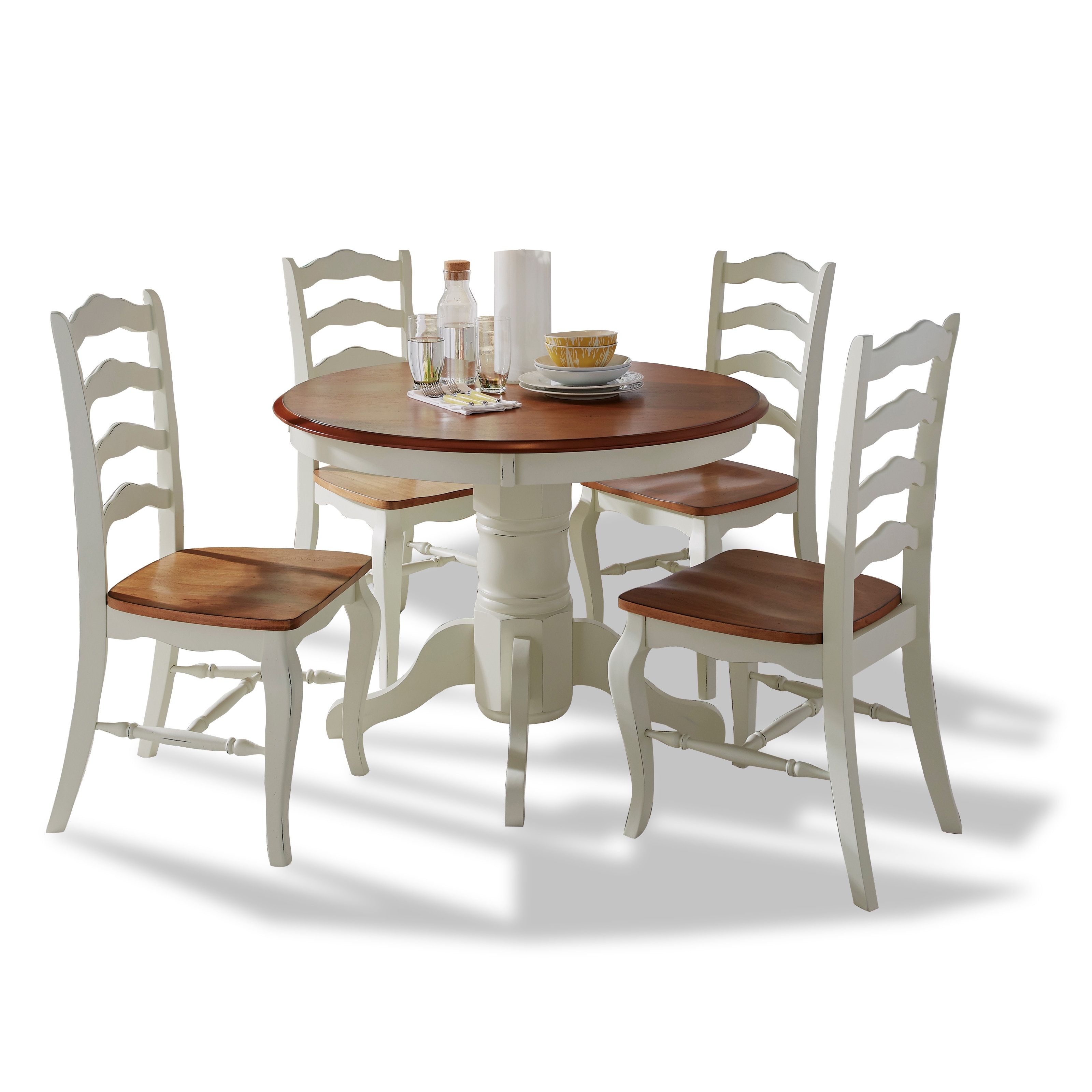 42 round white dining table