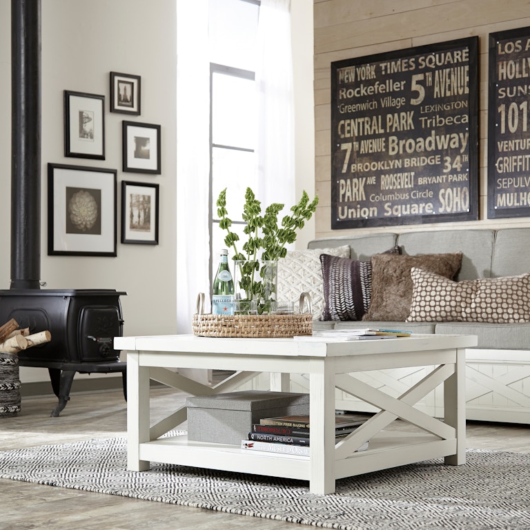 Shop our Bay Lodge Rustic White Coffee Table by homestyles, 5523-21
