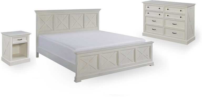 homestyles Seaside Lodge King Bed, Nightstand and Chest 5523-6021