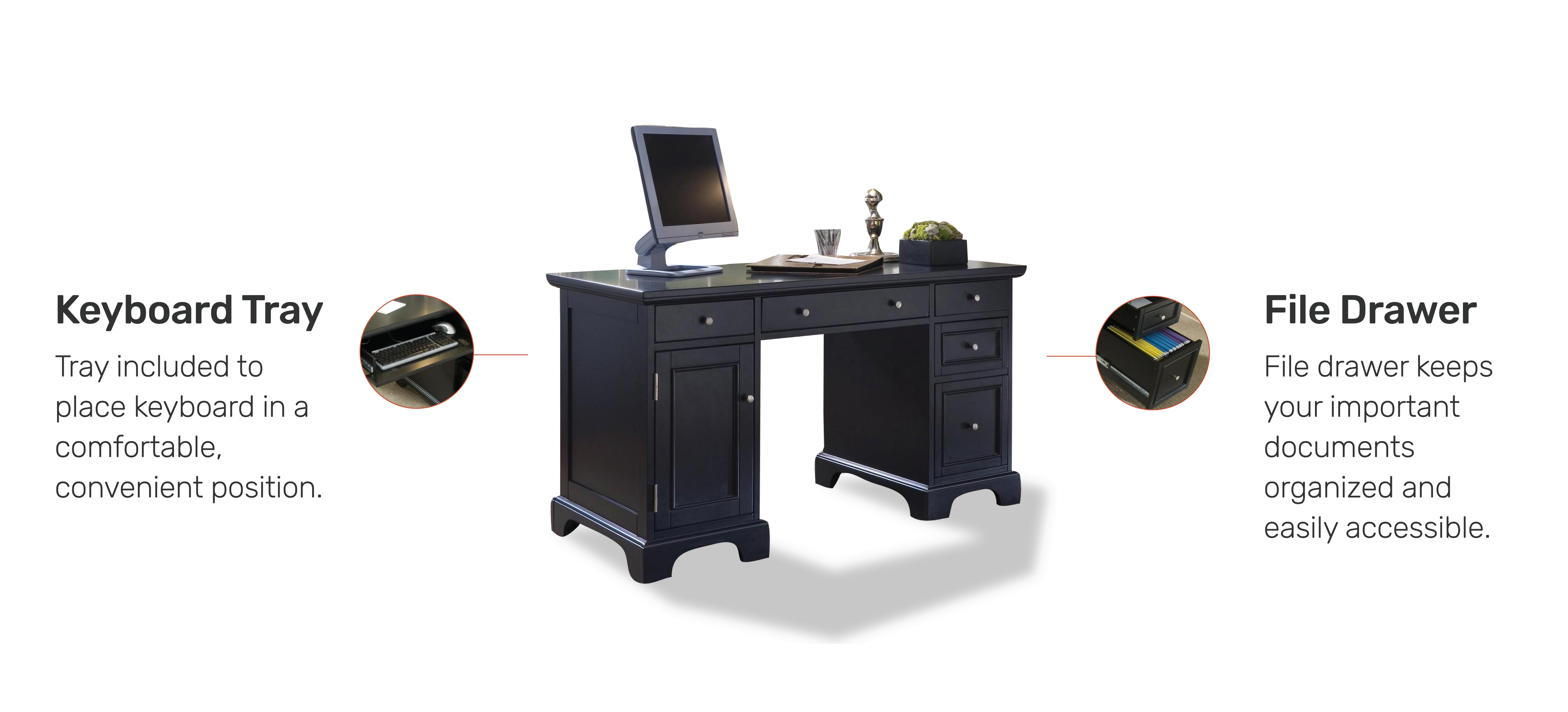 home styles bedford pedestal desk