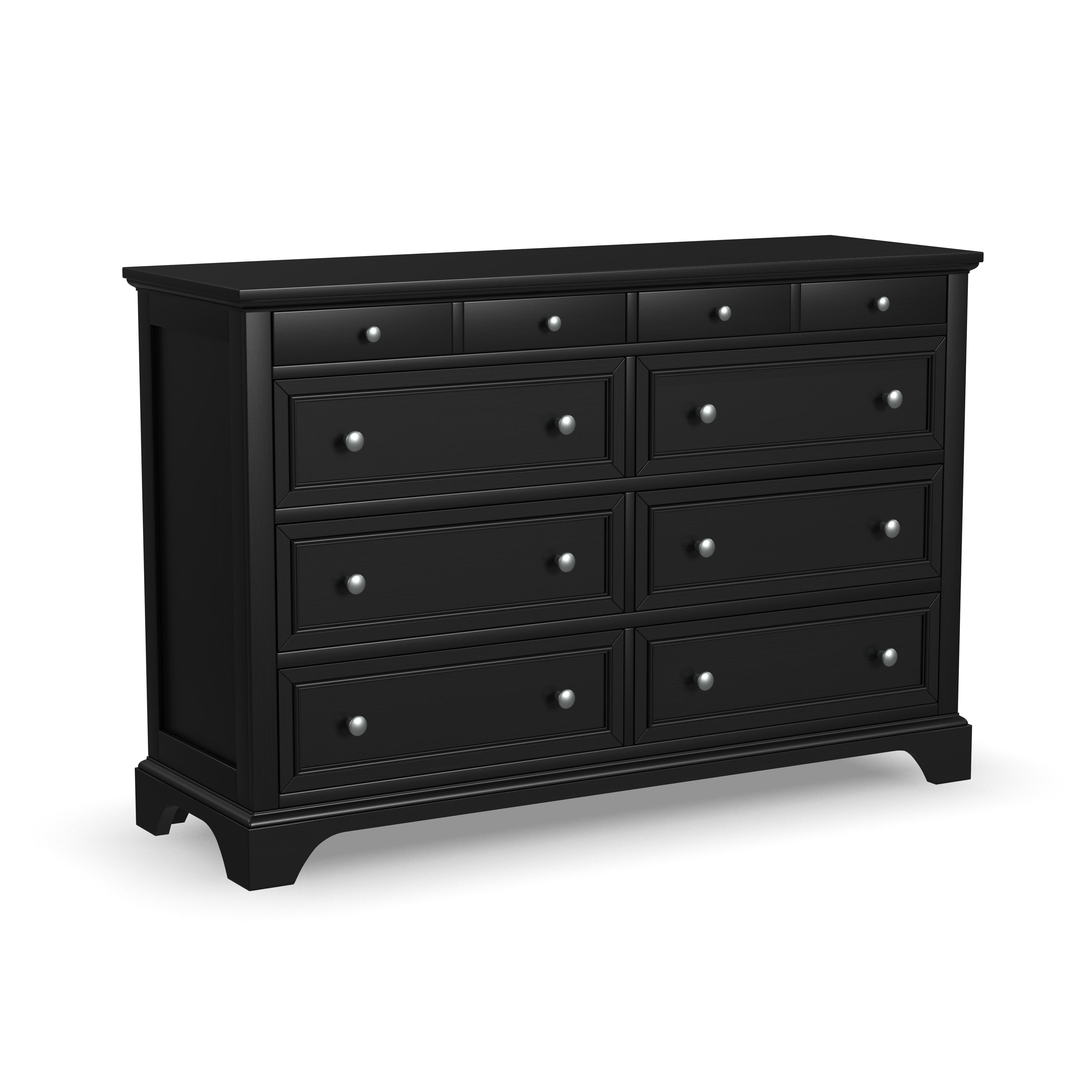 white christmas dresses 6 Drawers, Modern Wooden Black Tall Dressers for Bedroom and Closet main image 1