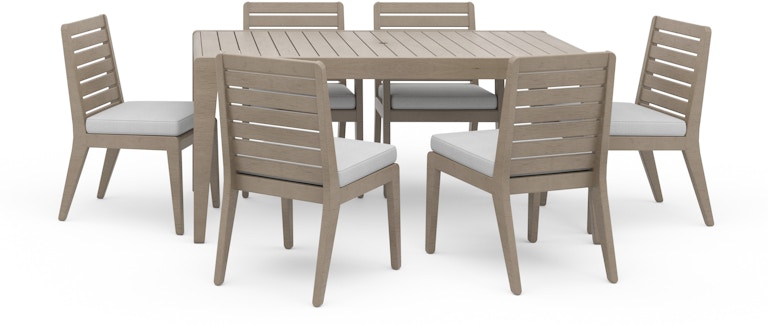 homestyles Sustain Gray Outdoor Dining Table and Six Chairs 5675-31-80S 189377980