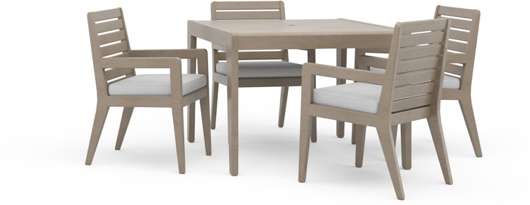 homestyles Sustain Gray Outdoor Dining Table and Four Armchairs 5675-37-81Q 609604567