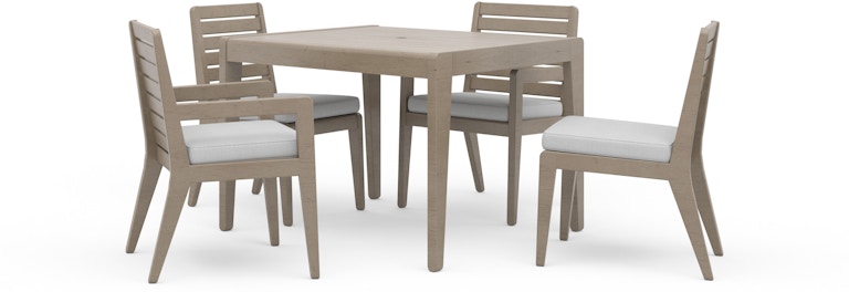 homestyles Sustain Gray Outdoor Dining Table and Four Chairs 5675-3781D80D 336015785