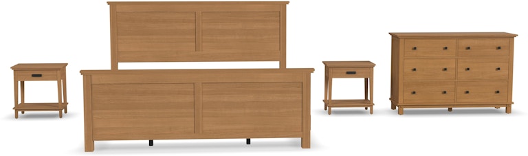 homestyles Oak Park King Bed, Two Nightstands and Dresser 5910-6022O