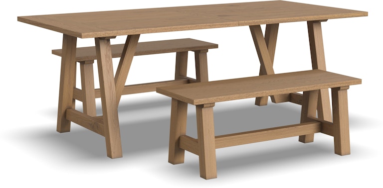 homestyles Trestle Dining Table with 2 Benches 5920-312