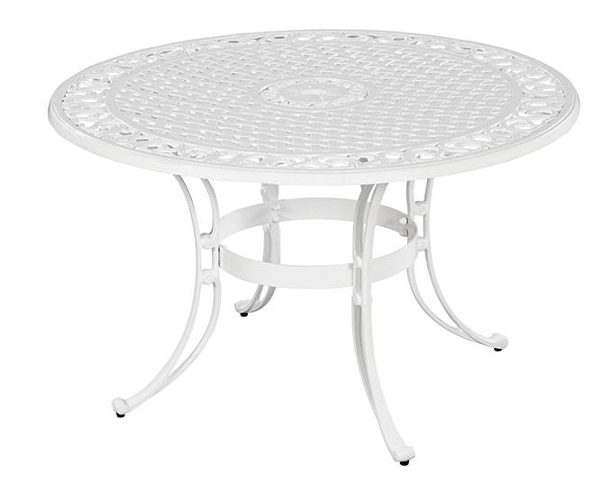 White aluminum best sale patio table