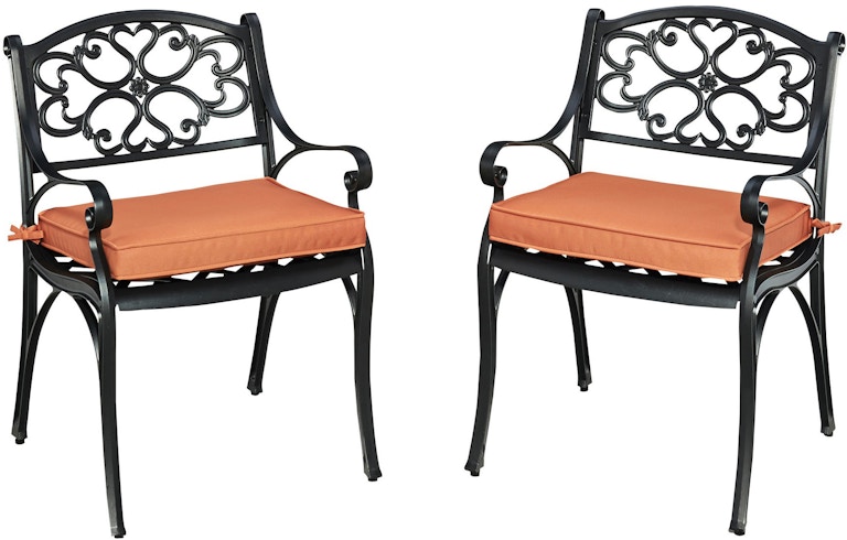 homestyles Sanibel Black Outdoor Chair Pair 6654-80C 296256770