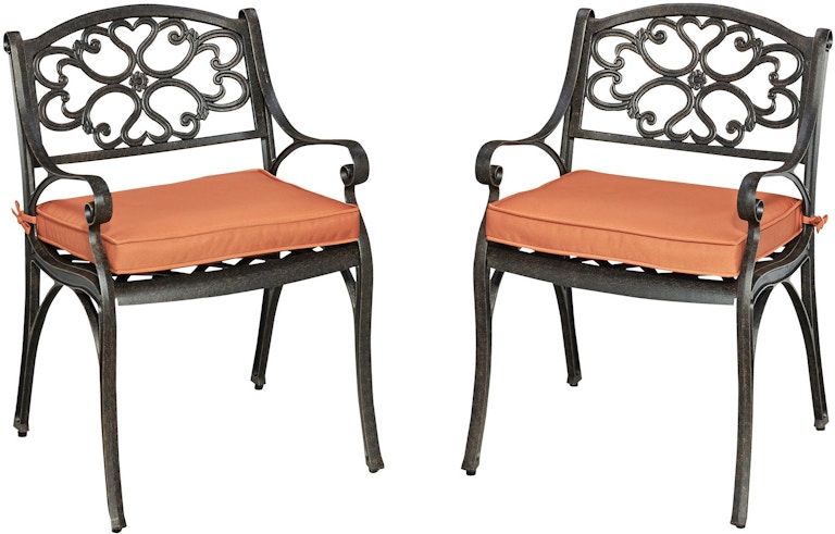 homestyles Sanibel Bronze Outdoor Chair Pair w/Cushions 6655-80C 279755975