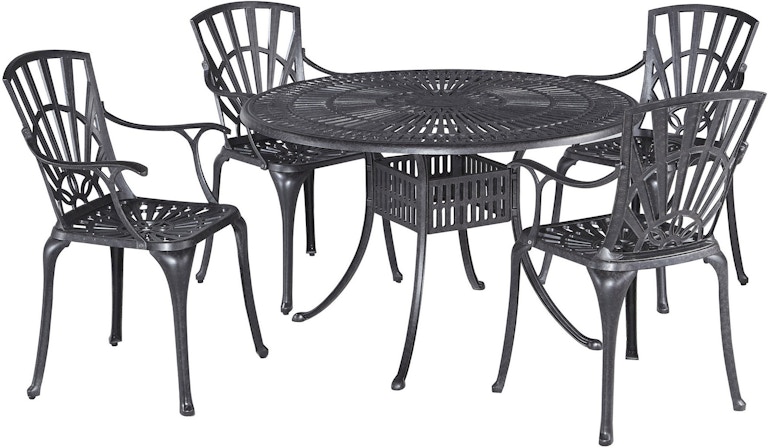 homestyles Grenada Charcoal 5 Piece 48.5” Outdoor Dining Set 6660-328 368219826