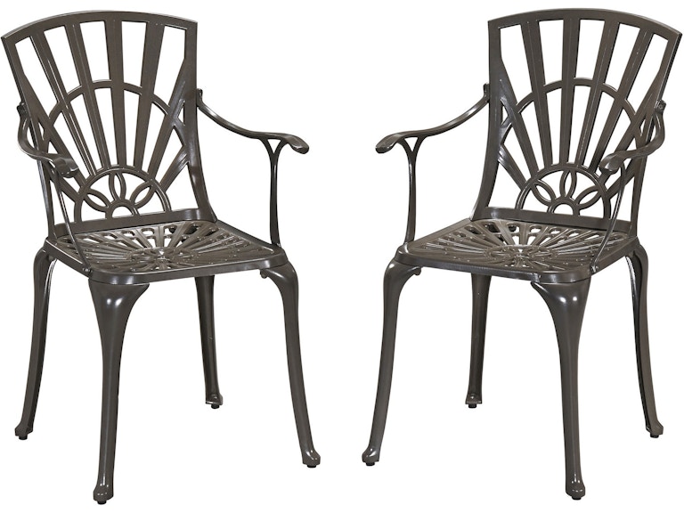 homestyles Grenada Khaki Gray Outdoor Arm Chairs (Set of 2) 6661-80 034569964