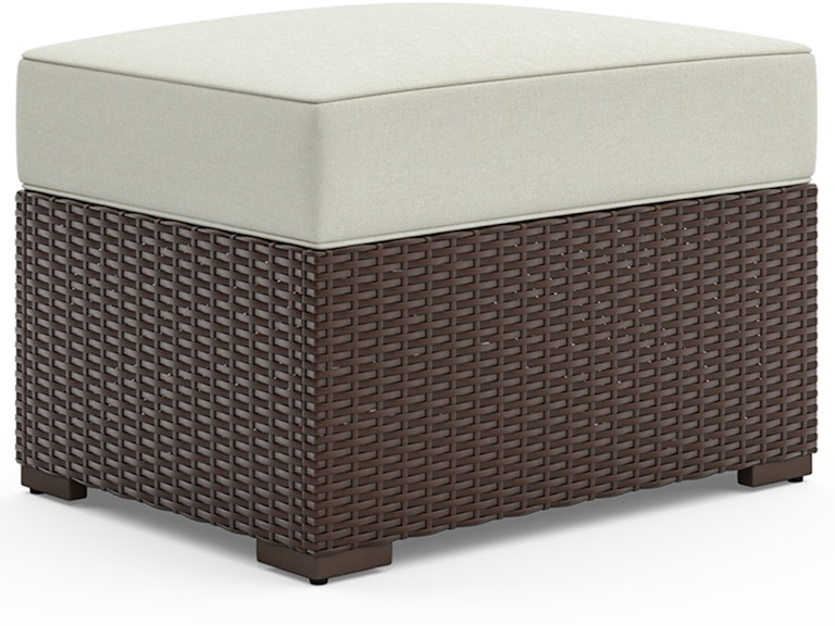 homestyles Palm Springs Brown Rattan Outdoor Ottoman 6800-90 163755354