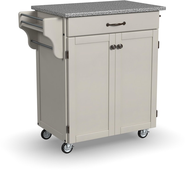 homestyles Cuisine Cart Off - White Kitchen Cart w/Granite Top 9001-0023 787474525
