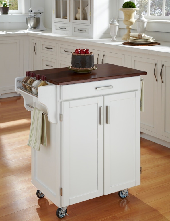 Homestyles Cuisine Kitchen Cart, Cherry, Granite Top