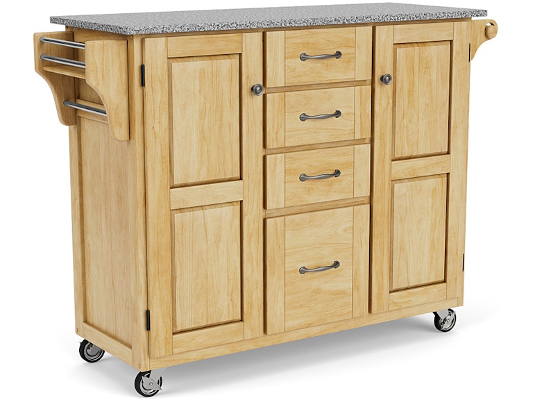 homestyles Create-a-Cart Natural Brown Kitchen Cart w/Granite Top 9100-1013 161237564