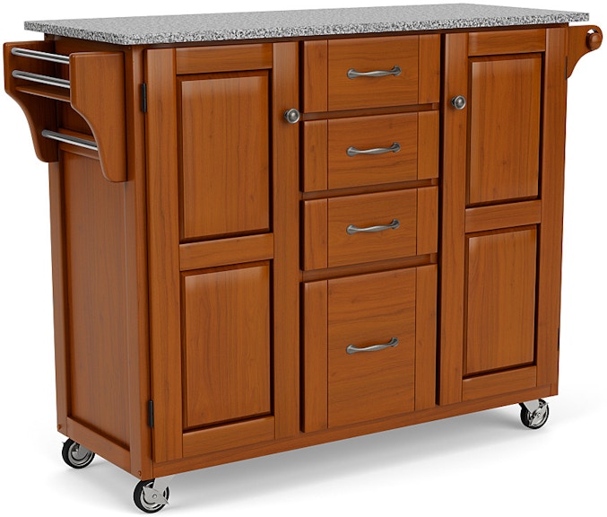 homestyles Create-a-Cart Oak Brown Kitchen Cart w/Granite Top 9100-1063 268603558