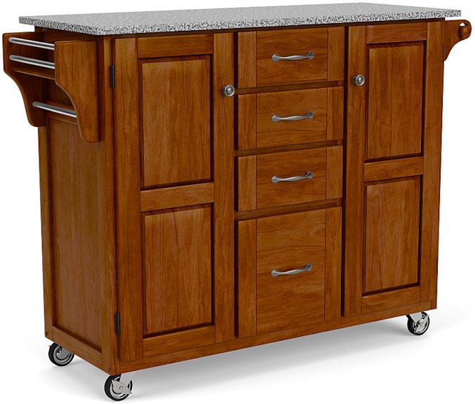 homestyles Create-a-Cart Cherry Brown Kitchen Cart w/Granite Top 9100-1073 440025607