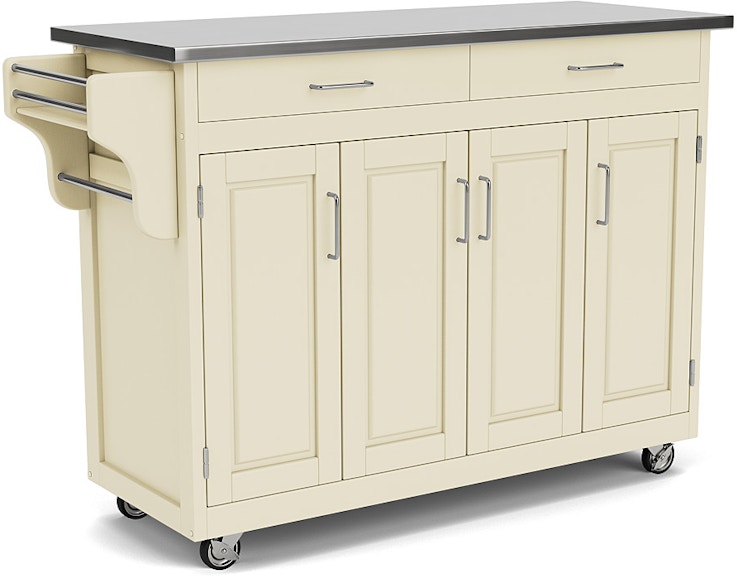 homestyles Create-a-Cart Off-White Kitchen Cart w/Stainless Steel Top 9200-1022 254393845