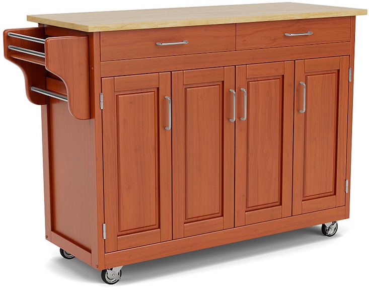 homestyles Create-a-Cart Oak Brown Kitchen Cart w/Natural Wood Top 9200-1061 238826054