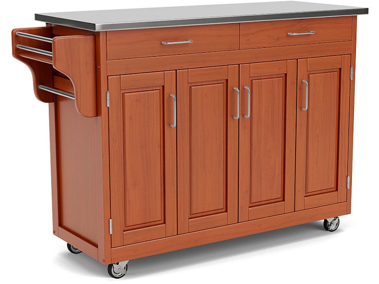 homestyles Create-a-Cart Oak Brown Kitchen Cart w/Stainless Steel Top 9200-1062 025985232