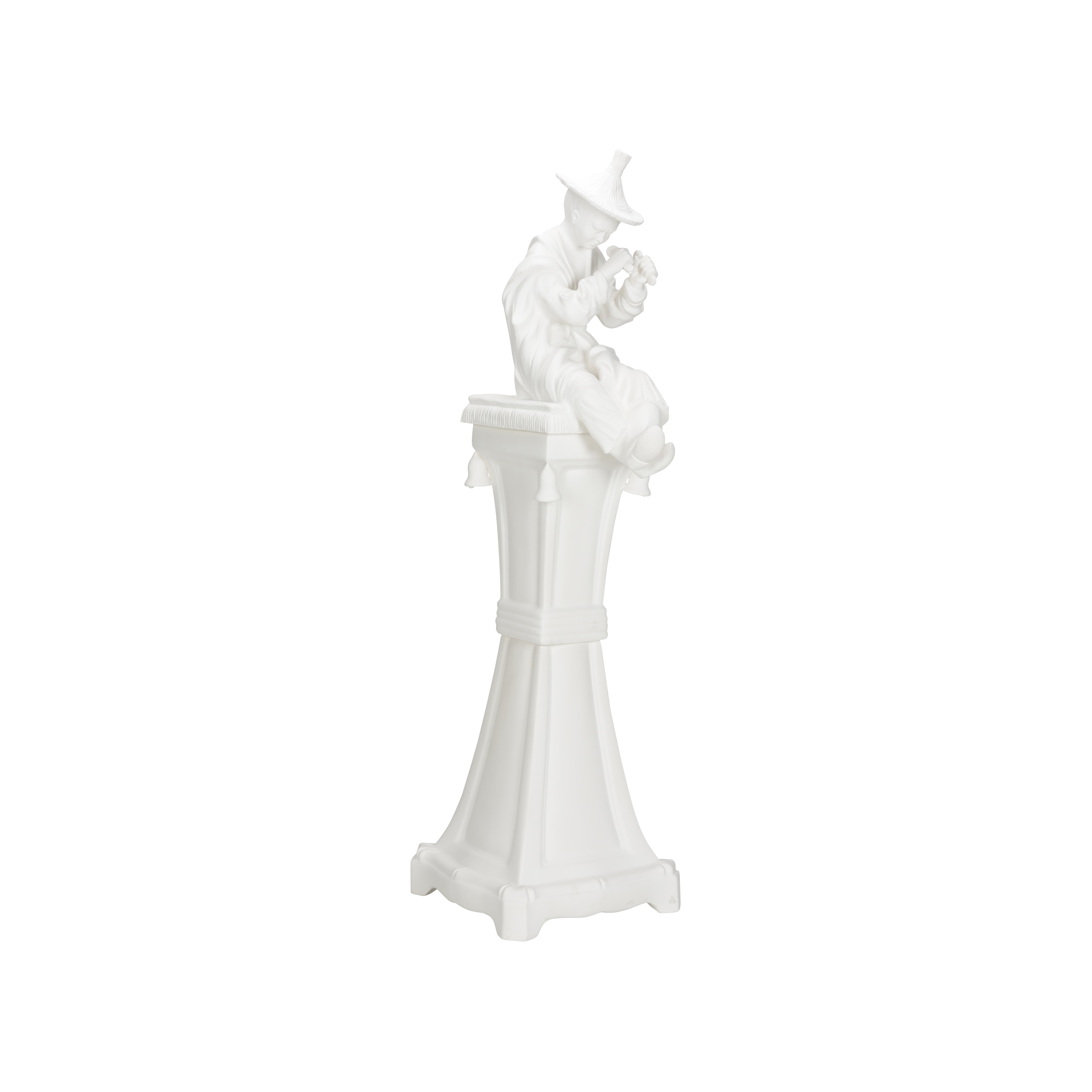  Chinese Man on Pedestal - White 