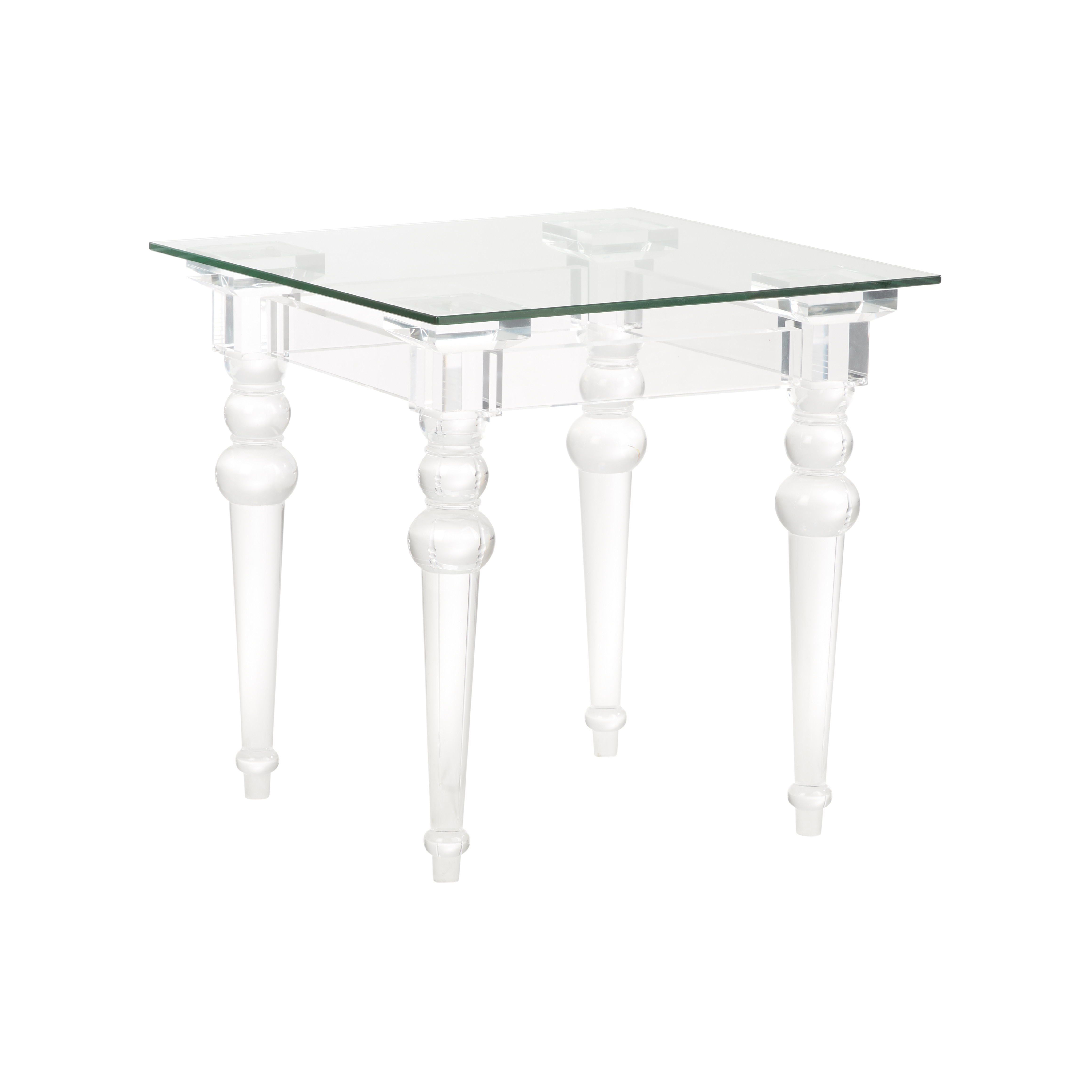  Acrylic and Glass Side Table 