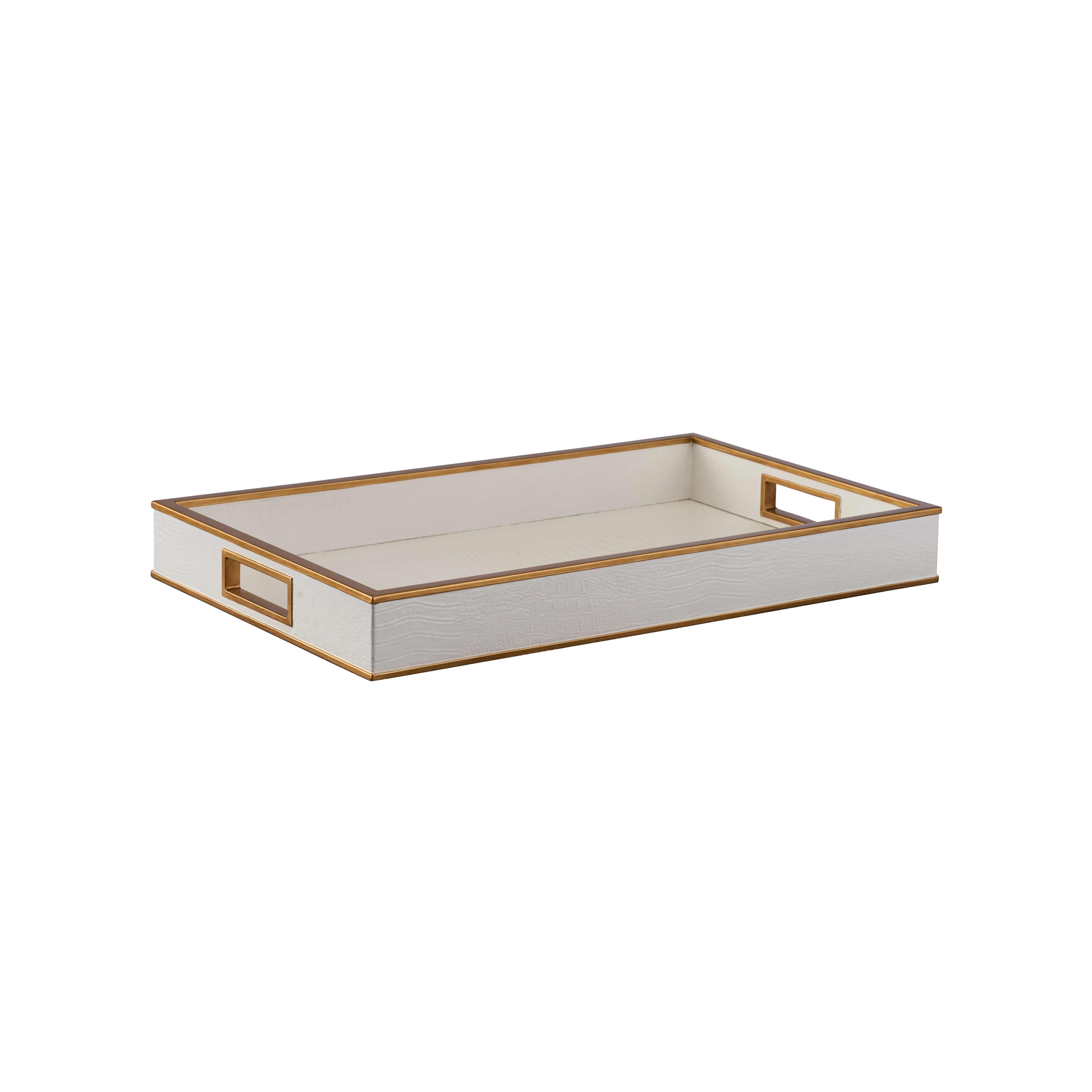  Reddington Tray - White Croco 
