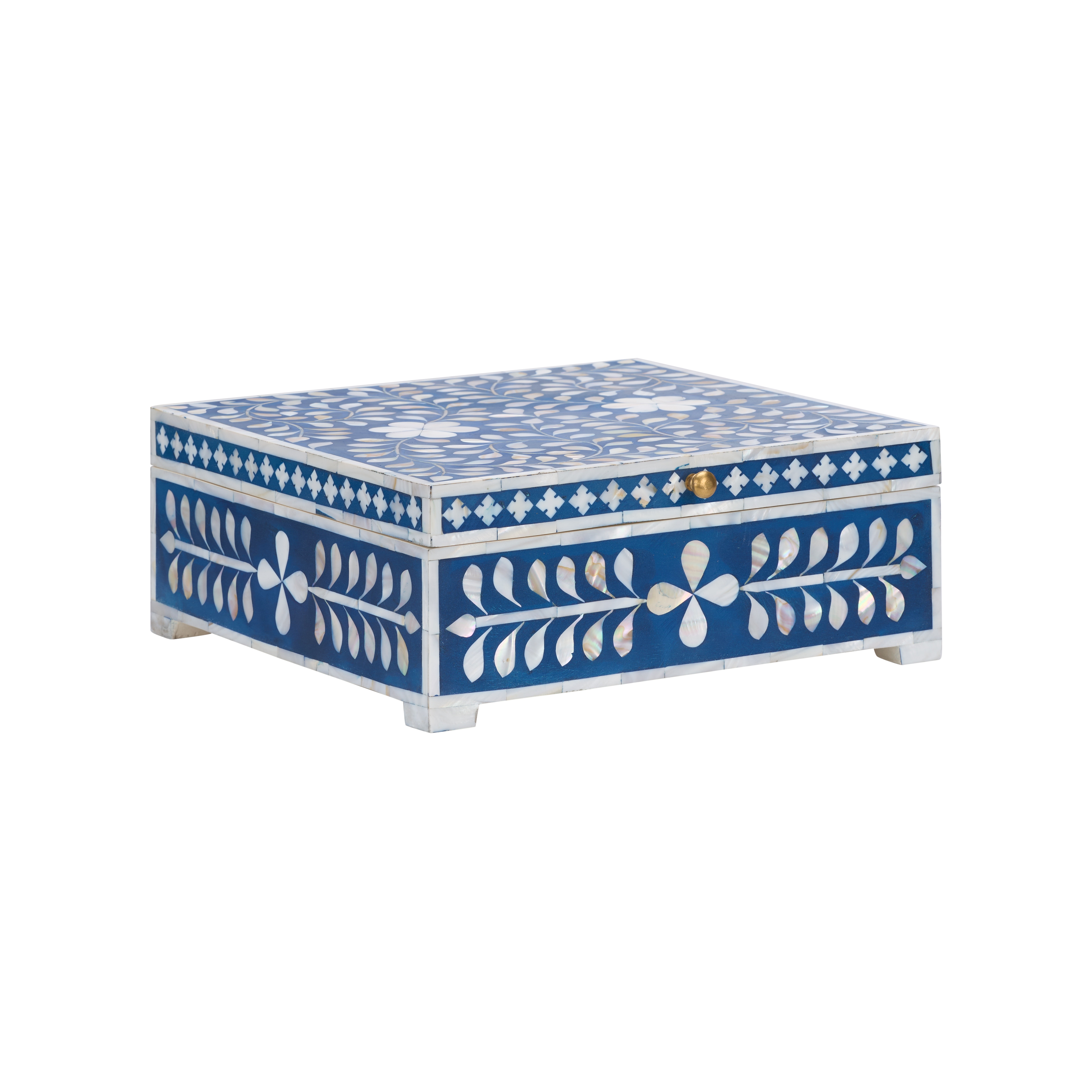 CHELSEA HOUSE Bone Inlay Box-Blue 370514