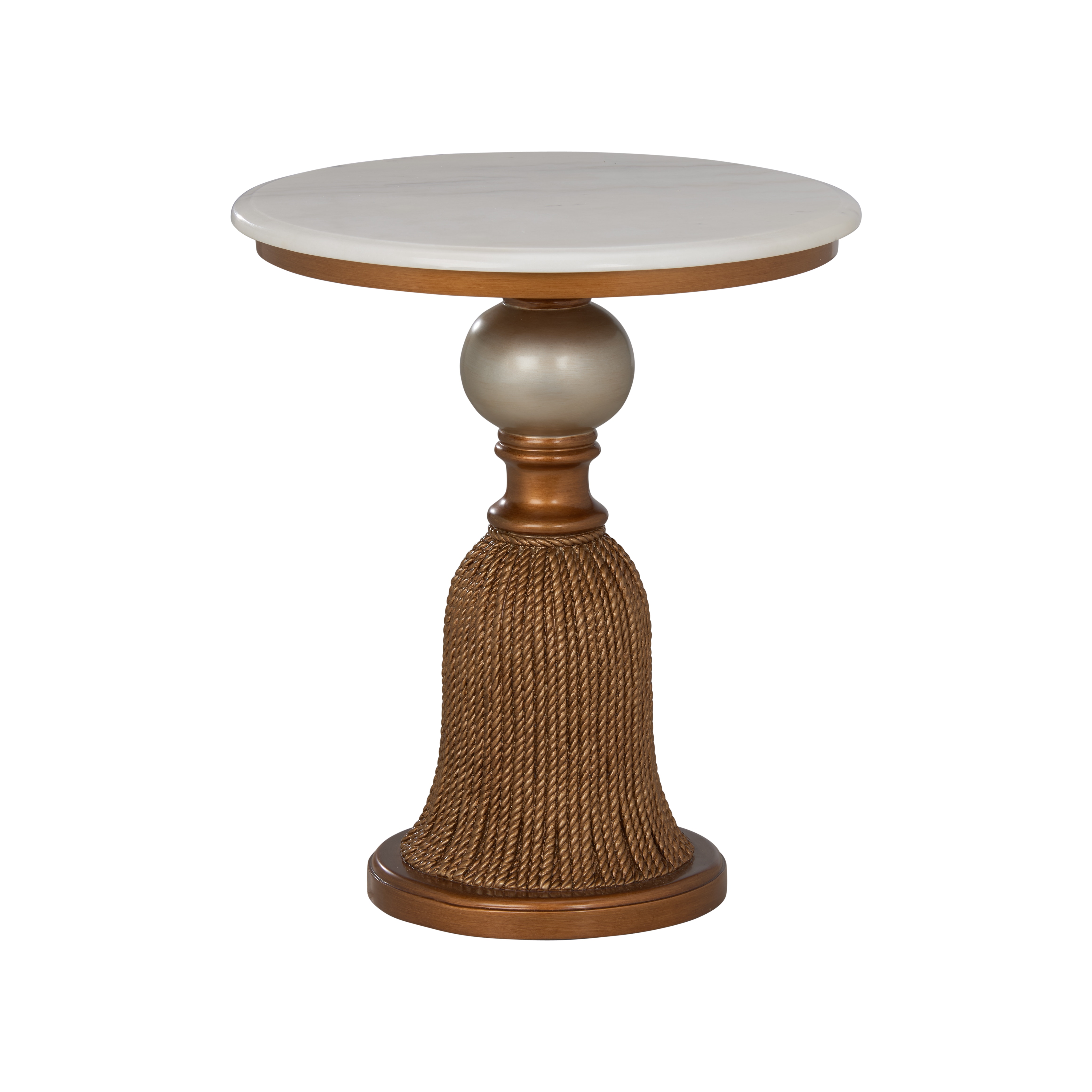 CHELSEA HOUSE Tassel Side Table- Silver and Gold 370526