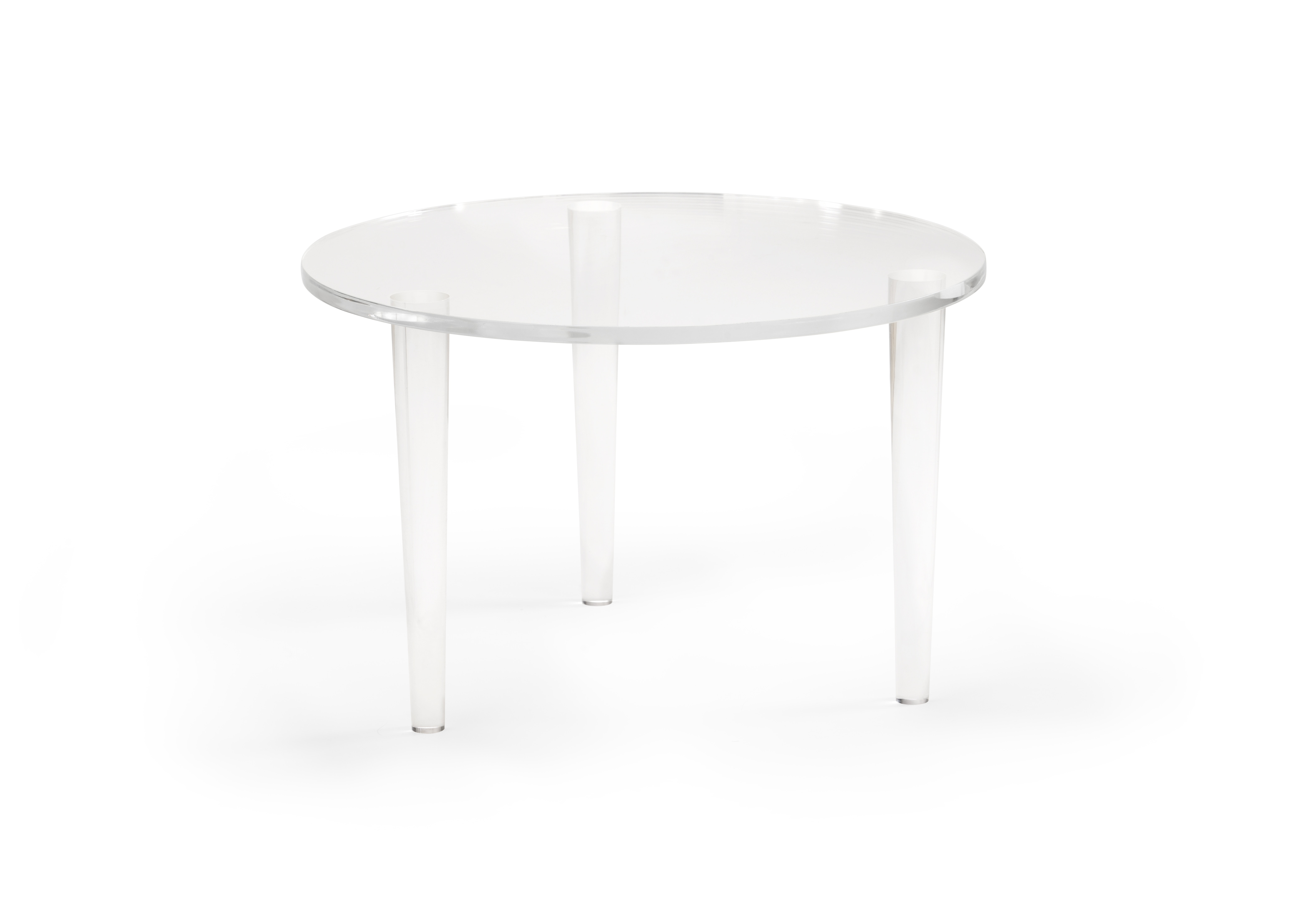 clear acrylic round coffee table