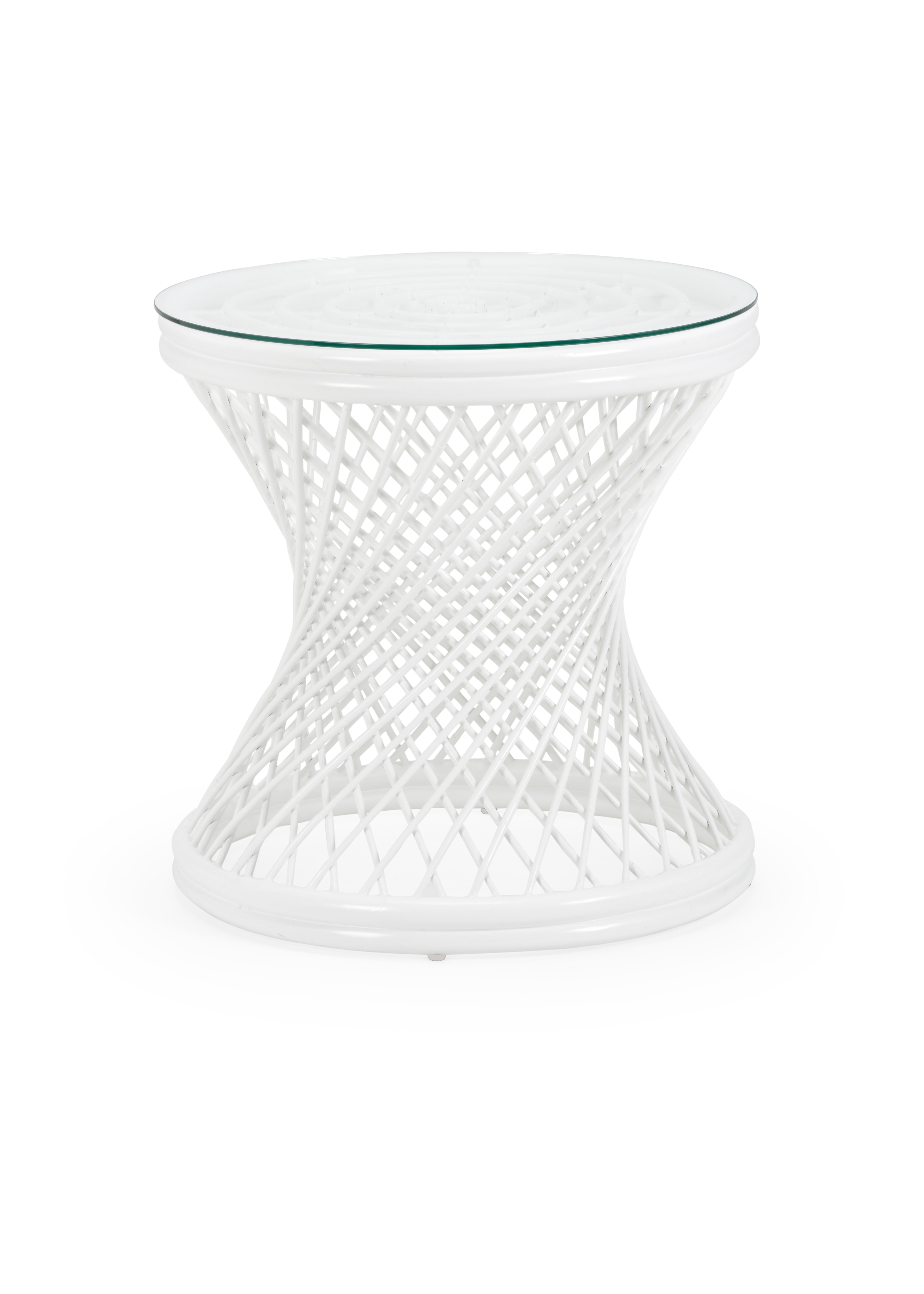 CHELSEA HOUSE Rattan Side Table - White 384589